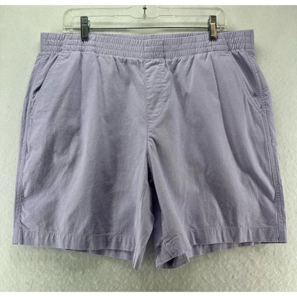 Lands' End Pants - Lands' End Shorts Womens Size 16 Chino Elastic Waist Walking Cotton Blend Purple
